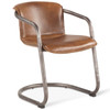 Industrial Loft Metal and Leather Dining Chair