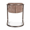 Industrial Loft Metal and Leather Dining Chair in Jet Brown