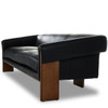 Cairo Carson Black Leather Sofa 90"