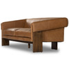 Cairo Palermo Cognac Leather Sofa 90"