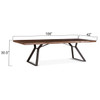 Brooklyn Loft Live Edge Solid Wood Iron Leg Dining Table 106"