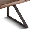 Brooklyn Loft Live Edge Solid Wood Iron Leg Dining Table 80"