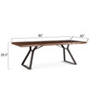 Brooklyn Loft Live Edge Solid Wood Iron Leg Dining Table 80"