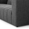 Langham Saxon Charcoal Channeled Sofa 89"