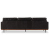Lexi Sonoma Black Leather Sofa 99"