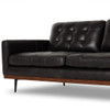 Lexi Sonoma Black Leather Sofa 99"