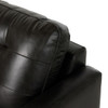 Lexi Sonoma Black Leather Sofa 99"