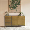 Brooklyn 55" Gunmetal and Brass Sideboard