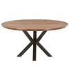 Bern 60" Round Dining Table Smoked Acacia