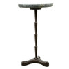 Breton 15" Drinks Table with Green Bidasar Marble and Iron