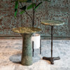 Breton 18" Tall Side Table in Green Bidasar Marble