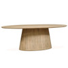 Casablanca 86" Oval Dining Table in Natural White