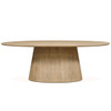 Casablanca 86" Oval Dining Table in Natural White