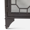 Penelope 25" Iron and Glass Side Table Matte Black