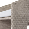 Fae Vintage White Woven Outdoor Dining Chair