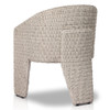 Fae Vintage White Woven Outdoor Dining Chair