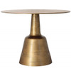 Golbez 40" Antique Brass Dining Table