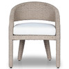 Hawkins Vintage White Woven Outdoor Dining Chair