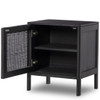 Sydney Black Woven Cane Nightstands