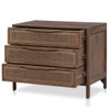 Sydney Brown Wash Mango Woven Cane Large Nightstands