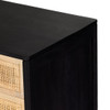 Sydney Black Wash Mango Woven Cane Large Nightstands