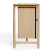 Barrea Oak Wood 4-Door Cabinet