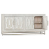 Adina White Washed Mango Wood 4-Door Cabinet