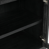 MacArthur 84" Reclaimed Oak 4-Door Cabinet in Antique Black