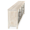 Stuart Oak Wood 4-Door / 4-Drawer Cabinet in White Wash