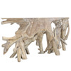 Cypress Teak Root Console Table 70-71" - White Wash