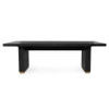 Lynx Reclaimed Wood Dining Table 94" in Carbon Black