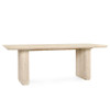 Travelle Cream Washed Oak Wood Rectangle Dining Table 84"