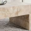 Anders Teak Wood Coffee Table in Cream Wash 51"