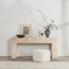 Anders Teak Wood Console Table in Cream Wash 70"