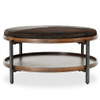 Hunt Hide and Mango Wood Round Coffee Table 38"