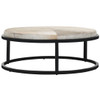 Hayward Sparrow Grey Hide Set of 2 Nesting Coffee Tables