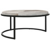 Hayward Sparrow Grey Hide Set of 2 Nesting Coffee Tables