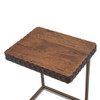 Anna Modern Solid Wood Two-Toned Side Table