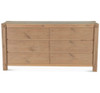 Alpine Solid Distressed Oak Wood  6-Drawer Dresser 72"