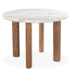Barcelona Round Reclaimed  Wood and Marble Dining Table 54"