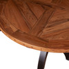 Bowery 48" Adjustable Round Dining Table Weathered Teak