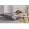 Cubed Queen Size Sleeper Sofa Bed With Chrome Legs