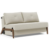 Cubed Full Size Sleeper Sofa Bed With Dark Wood Legs