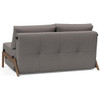 Cubed Full Size Sleeper Sofa Bed With Dark Wood Legs