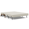 Cubed Queen Size Sleeper Sofa Bed With Dark Wood Legs