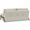 Cubed Queen Size Sleeper Sofa Bed With Dark Wood Legs