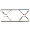 Tara Console Table with Bone Inlay and Brass 72"