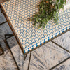 Tara Console Table with Bone Inlay and Brass 72"
