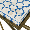 Tara Console Table with Bone Inlay and Brass 72"