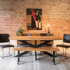 Rapallo Mango Wood and Iron Bench Natural 60"
